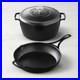 NEW Lodge Blacklock Triple Seasoned Cast Iron 3-Piece Dutch Oven and Skillet Set