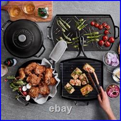 NEW Lodge Blacklock Triple Seasoned Cast Iron 3-Piece Dutch Oven and Skillet Set