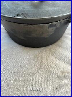 NEW Wagner No. 10 Cast Iron Large Dutch Oven Pot/Pan Skillet Flat Lid Cover RARE