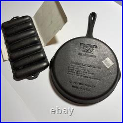 NEW Wagner's 1891 Original Cast Iron Skillet 10.5 Inch and Cornbread Pan Set