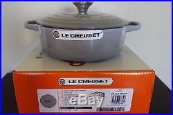 NIB Le Creuset Cast Iron 3.5 qt risotto pot mist french gray round dutch oven