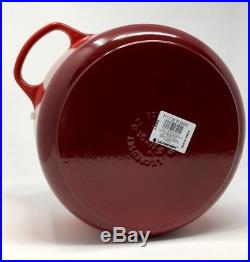 NIB Le Creuset Cast Iron 5 1/2-Qt Round French (Dutch) Oven, Cherry Red
