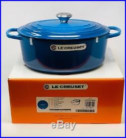 NIB Le Creuset Cast Iron 6 3/4-qt Oval French (Dutch) Oven, Marseille Blue