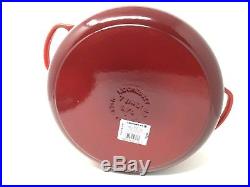 NIB Le Creuset Cast Iron 7 1/4-qt Round French (Dutch) Oven Cherry Red