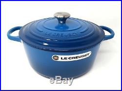 NIB Le Creuset Cast Iron 7 1/4-qt Round French (Dutch) Oven Marseille Blue