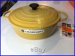 NIB Le Creuset Enamled Cast-Iron 6.75 Qt Risotto Pot-Quince yellow