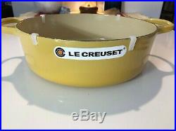 NIB Le Creuset Enamled Cast-Iron 6.75 Qt Risotto Pot-Quince yellow