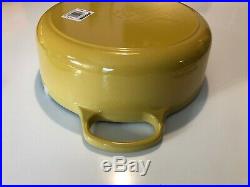NIB Le Creuset Enamled Cast-Iron 6.75 Qt Risotto Pot-Quince yellow