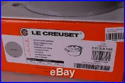 NIB Le Creuset Signature Cast Iron 2 3/4 qt Round Dutch Oven mist gray 20 cm