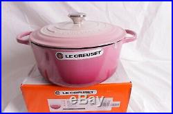 NIB Le Creuset Signature Cast Iron 7 1/4 qt Round Dutch Oven ombre pink