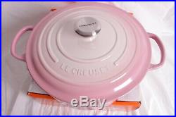 NIB Le Creuset Signature Cast Iron 7 1/4 qt Round Dutch Oven ombre pink