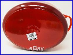 NIB Le Creuset Signature Cast Iron 8 qt Oval French (Dutch) Oven, Cherry Red