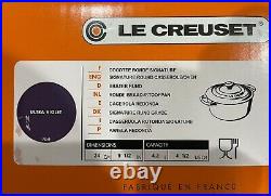NIB Le Creuset Signature Cast Iron Round Dutch Oven 4.5 Qt Ultra Violet Purple
