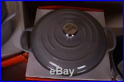 NIB Le Creuset Signature Cast Iron & stoneware 10-piece set mist gray dutch oven