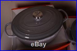 NIB Le Creuset Signature Cast Iron & stoneware 10-piece set mist gray dutch oven