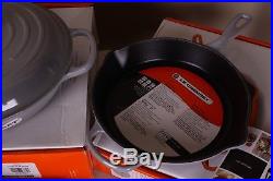 NIB Le Creuset Signature Cast Iron & stoneware 10-piece set mist gray dutch oven