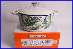 NIB Le Creuset Signature round casserole dutch oven Palm Leaf 4.5 quart 4 1/2 qt