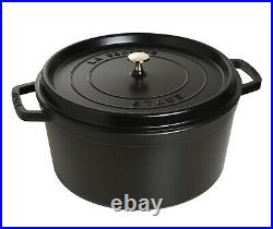 NIB Staub Cast Iron 13.25 qt Dutch Oven French Oven Cocotte withLid MATTE BLACK