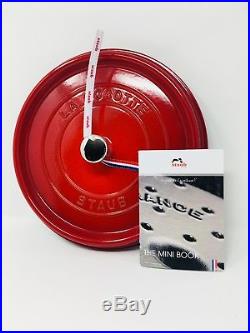 NIB Staub Cast Iron 7-qt Round Cocotte, Dutch Oven, RED (Cherry), NEW