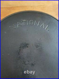 NICE National #9 Arc Logo Cast Iron Skillet withHeat Ring Fully Restored