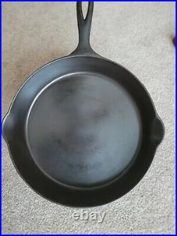 NICE National #9 Arc Logo Cast Iron Skillet withHeat Ring Fully Restored