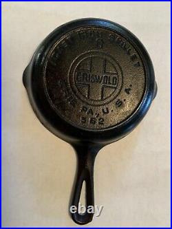 NICE! Vintage Griswold #0 562 Cast Iron TOY Skillet WithHeat Ring