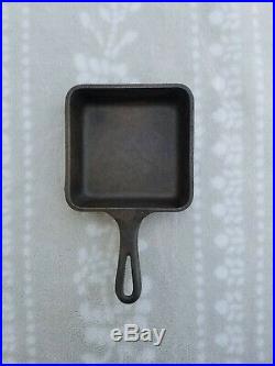 NO RESERVE Rare Griswold Cast Iron Toy Sample Square Pan Skillet #775