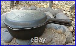 NOS Lodge 4 in 1 Cast Iron Hinged Skillet and Cover Lid Chicken Fryer