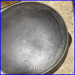 National Cast Iron Skillet #9 Restored Sits Flat