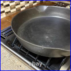 National Cast Iron Skillet #9 Restored Sits Flat