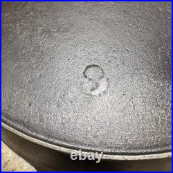 National Cast Iron Skillet #9 Restored Sits Flat