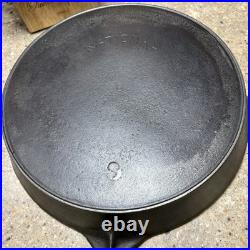 National Cast Iron Skillet #9 Restored Sits Flat