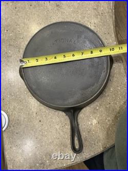 National Cast Iron Skillet #9 Restored Sits Flat