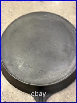 National Cast Iron Skillet #9 Restored Sits Flat