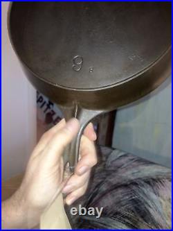 National Cast Iron Skillet No 9b Ex Restored Con No Cracks Wobble Sits Flat