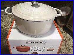 New Le CREUSET Dutch Oven 7.25 QT-7 1/4 RARE COLOR Meringue NUM 28 Retail $385