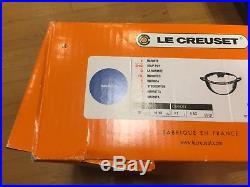 New Le Creuset Cast Iron Soup Pot 4.5 Qt Marseille Blue Free Shipping