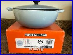 New Le Creuset Coastal Blue Color Marmite Soup Pot (4.1 L 4 1/2 QT) Cast Iron