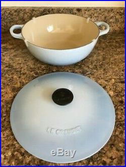 New Le Creuset Coastal Blue Color Marmite Soup Pot (4.1 L 4 1/2 QT) Cast Iron