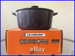 New Le Creuset Enameled Cast Iron Round Dutch Oven, 5.5 Quart 5 1/2 CASSIS RARE