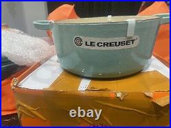 New Le Creuset Enameled Cast Iron Signature Round Dutch Oven, 4.5 qt. Cool Mint