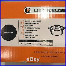 New Le Creuset Midnight Bleu 5-1/2 Qt 5.5 Quart Dutch Oven Cast Iron