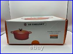 New Le Creuset Signature 5.5-Qt. Round Dutch Oven Fig NIB