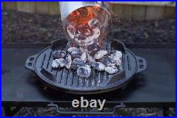 New Lodge Cast Iron 12 Camping Round Kickoff Grill, USA Shipping