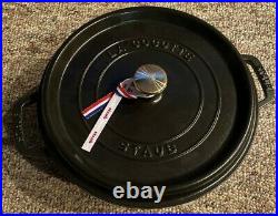 New Staub 4-Quart Round La Cocotte (Matte Black) Enameled Cast Iron Dutch Oven