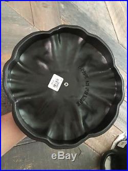 New Staub Cast Iron Black Pumpkin Pot Cocotte 3.5 Quart Dutch Oven