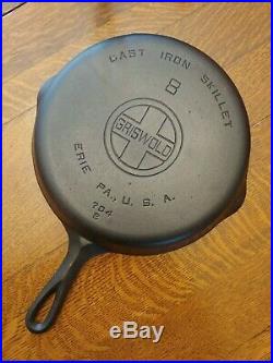 Nice Griswold Skillet Set #3 #8 Large Block Logo (Restored)