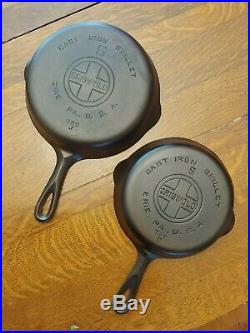 Nice Griswold Skillet Set #3 #8 Large Block Logo (Restored)