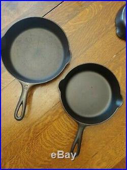 Nice Griswold Skillet Set #3 #8 Large Block Logo (Restored)