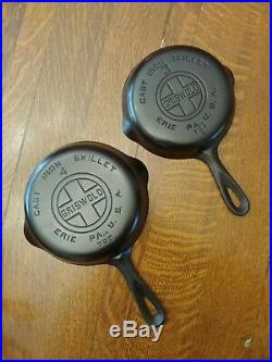 Nice Griswold Skillet Set #3 #8 Large Block Logo (Restored)